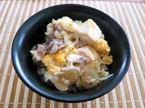 豚玉豆腐丼